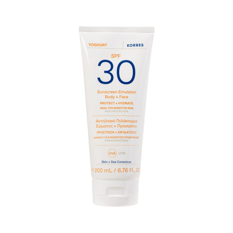 Yoghurt Sonnenschutz-Emulsion für Körper und Gesicht SPF 30